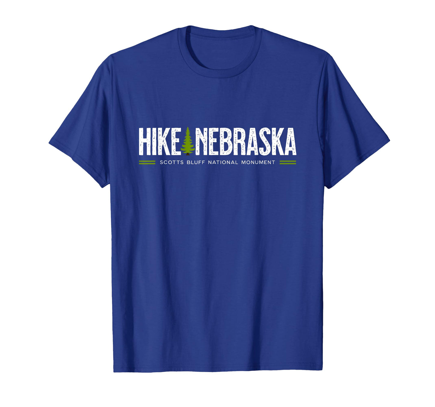 Nebraska Scotts Bluff Monument Hike Tree Retro Graphic T-Shirt