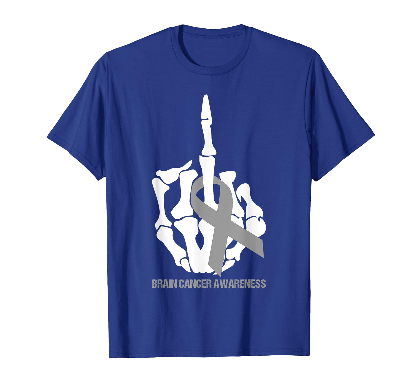 Fuck Brain Cancer Gray Ribbon Brain Cancer Awareness Month T-Shirt