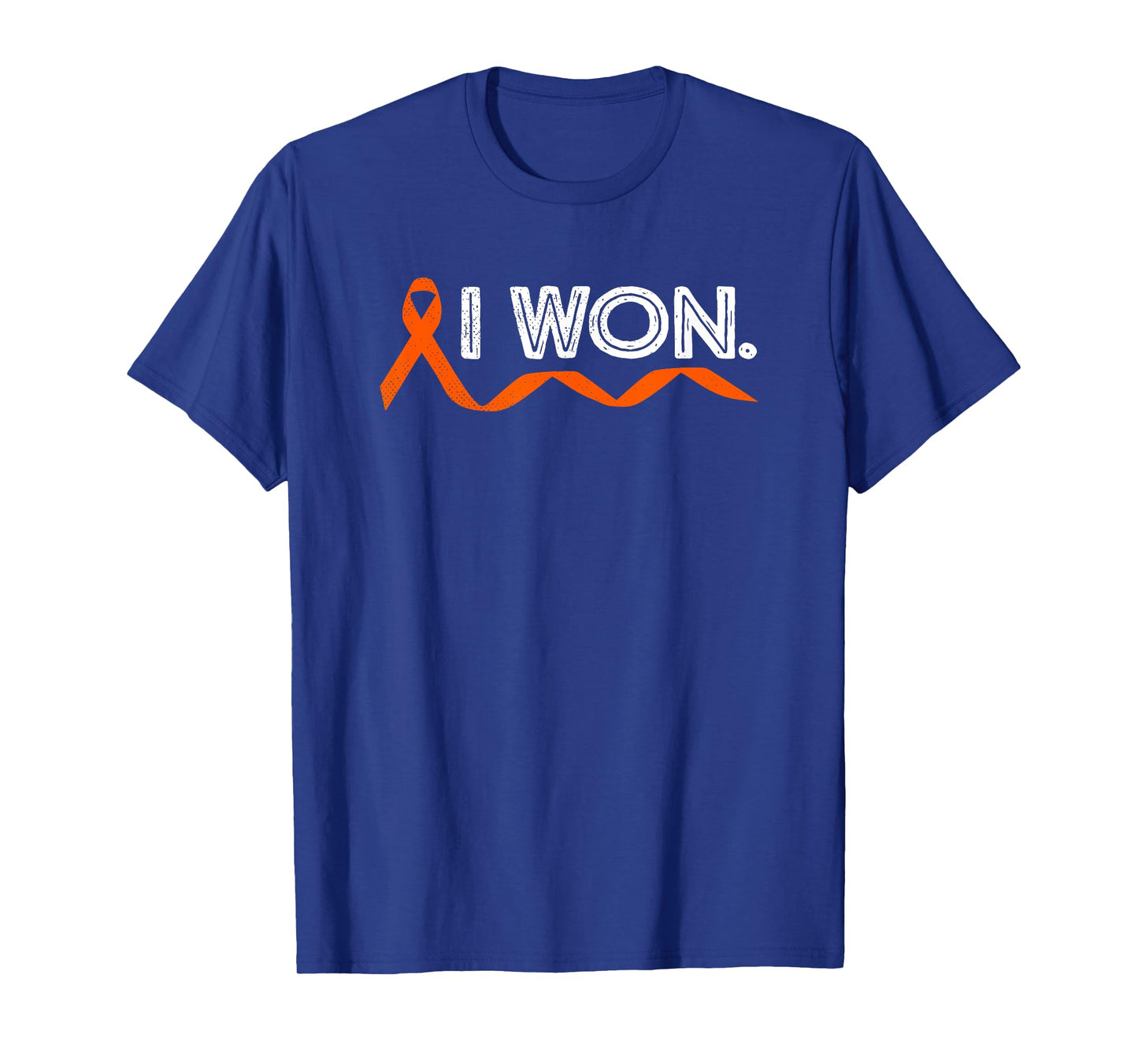 SHIRTSIDE Leukemia Cancer I Won Orange Ribbon Awareness Warriors T-Shirt