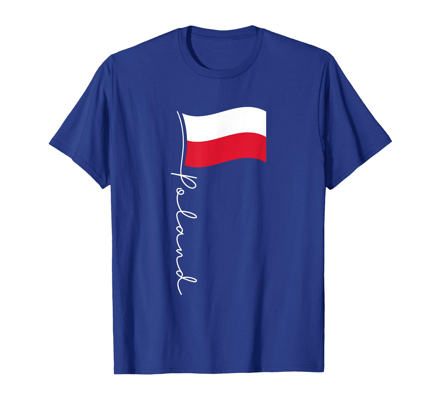 Poland Signature Flag Pole - Elegant Patriotic Polish Flag T-Shirt