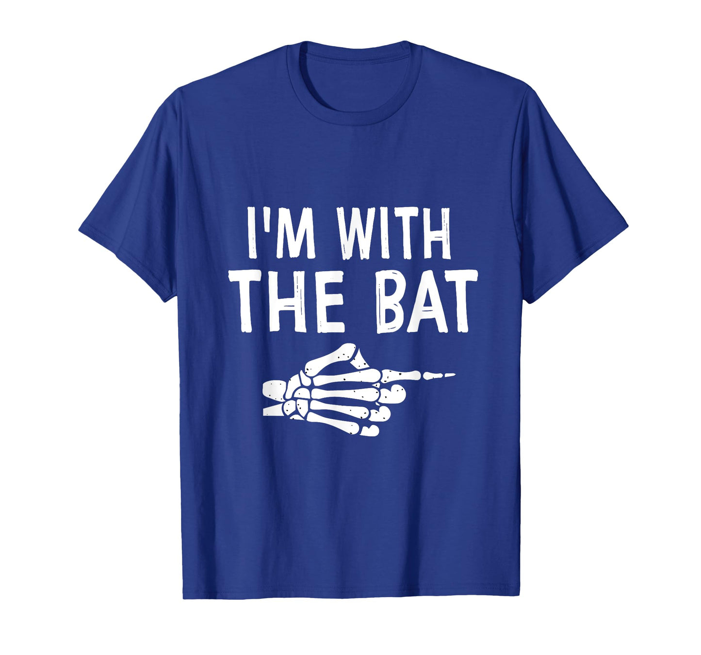 I'm With The Bat Funny Matching Couple Halloween Costume T-Shirt