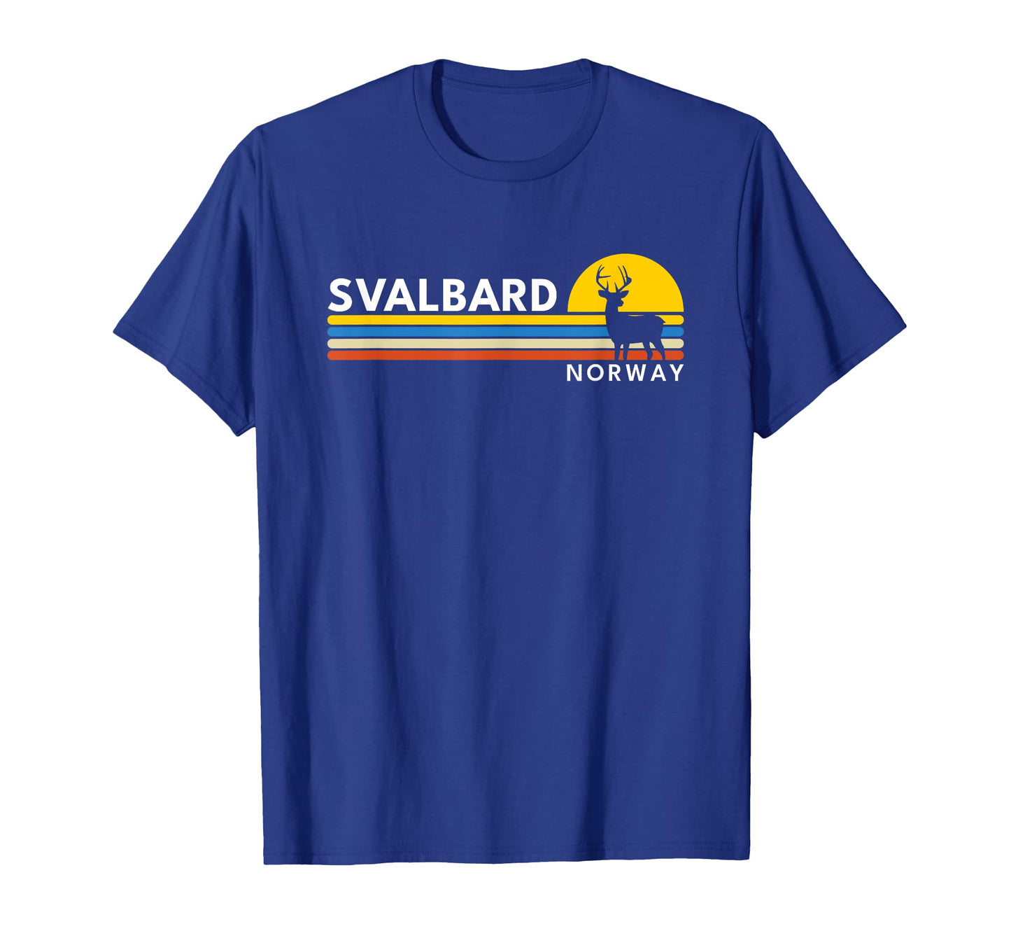 Svalbard Norway Deer Vintage Retro Souvenirs T-Shirt