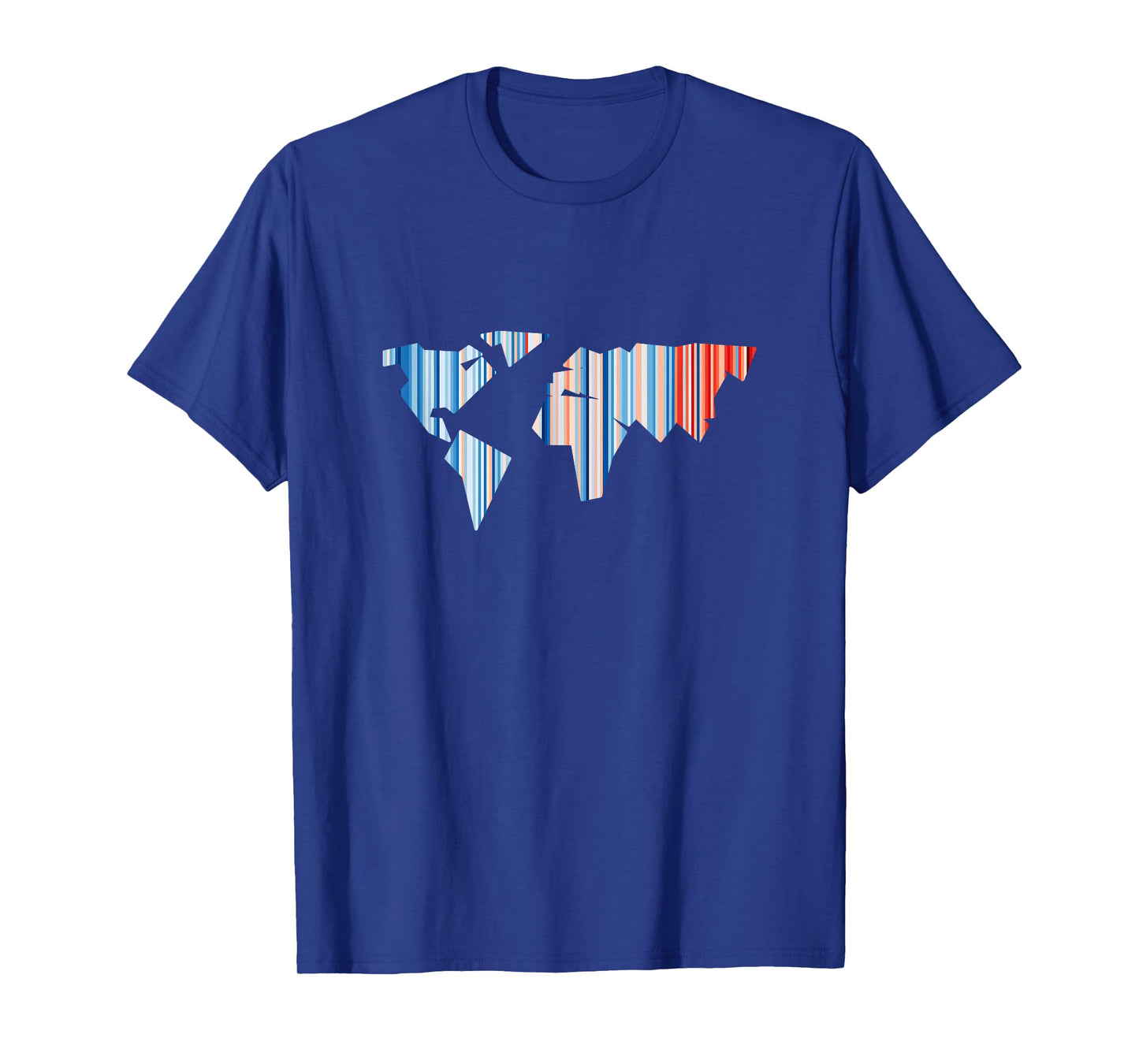 Climate Change - Warming Stripes - World Map T-Shirt