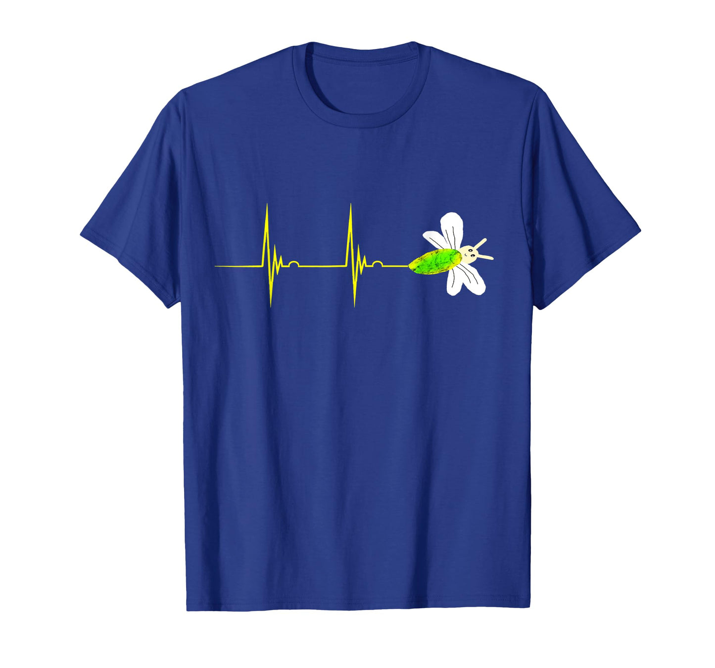 Firefly Heartbeat EKG Pulseline Insect Bug Lightning T-Shirt