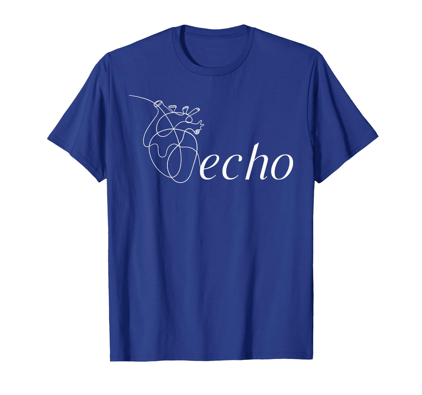 Anatomical Heart Echo Tech Cardiac Sonographer Echo Vascular T-Shirt