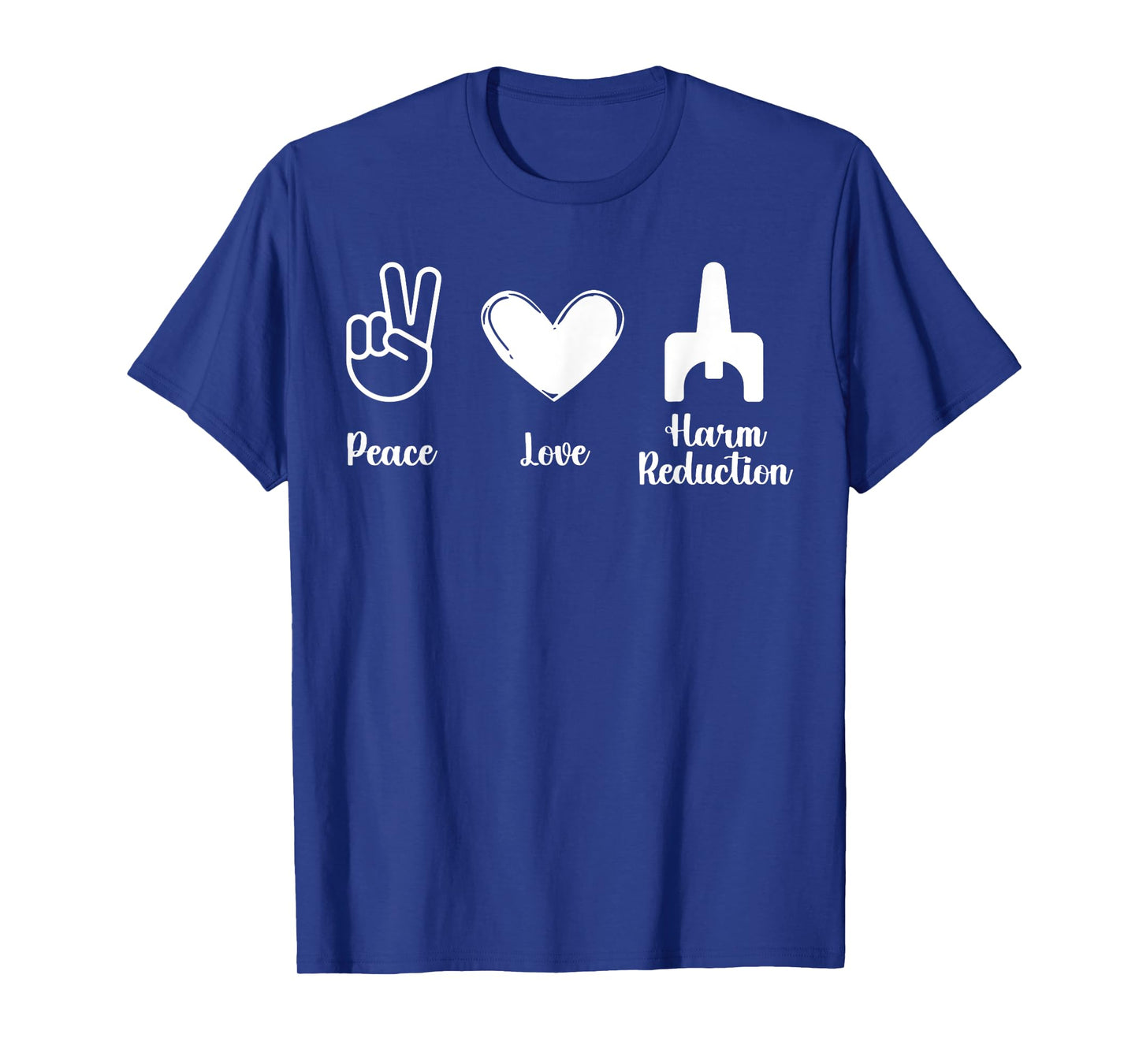 Retro Peace Love Harm Reduction Overdose Awareness Nurse T-Shirt