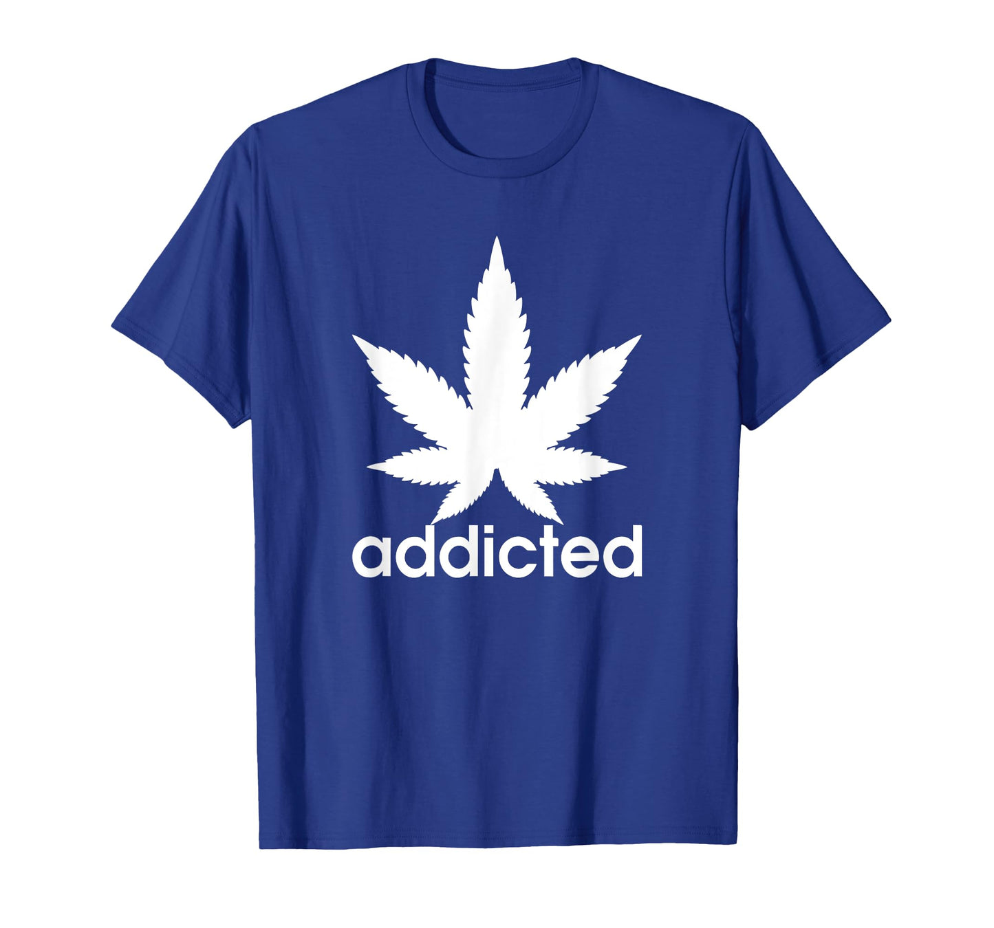 Weed Marijuana Addicted 420 Day Weed Leaf Vintage Retro T-Shirt