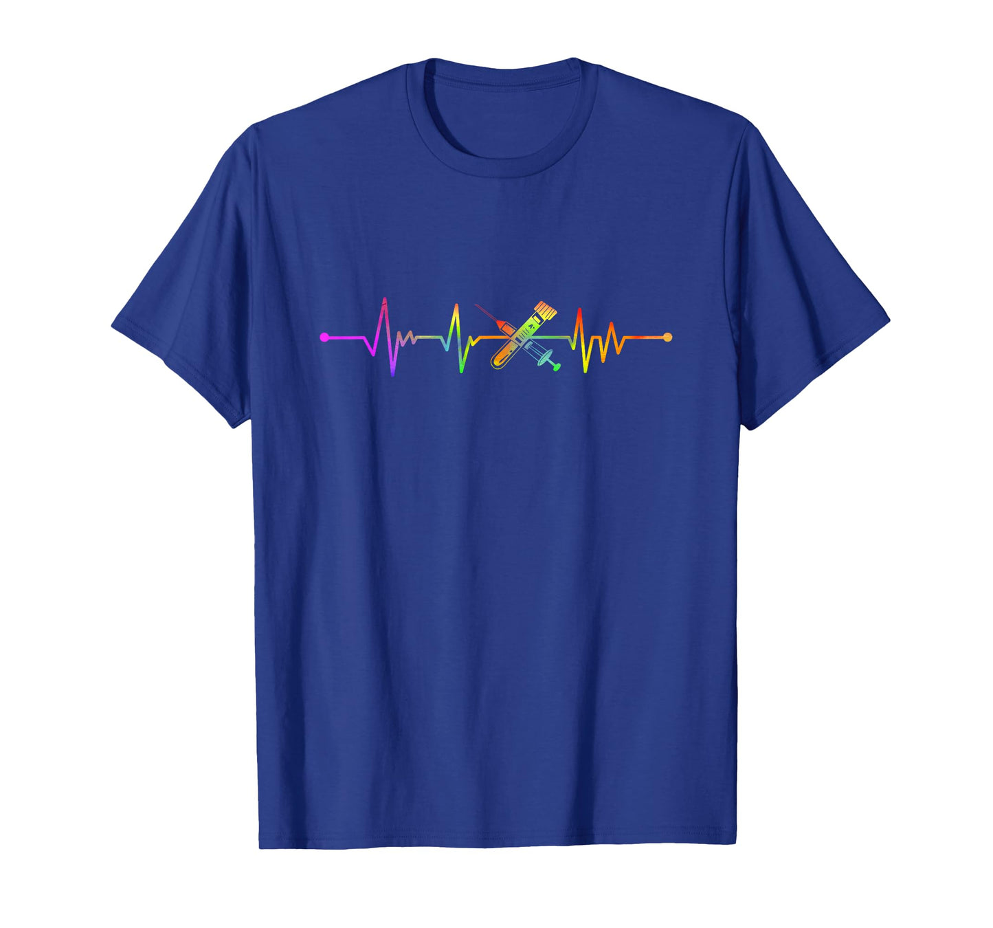 Phlebotomist Tech Technician Heartbeat Watercolor T-Shirt