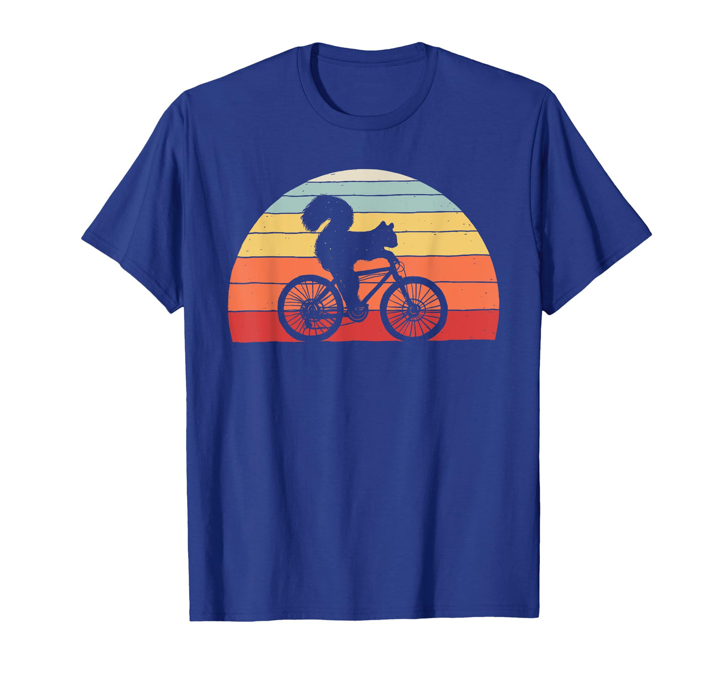 Vintage Retro Squirrel Riding A Bicycle Bike Squirrel T-Shirt