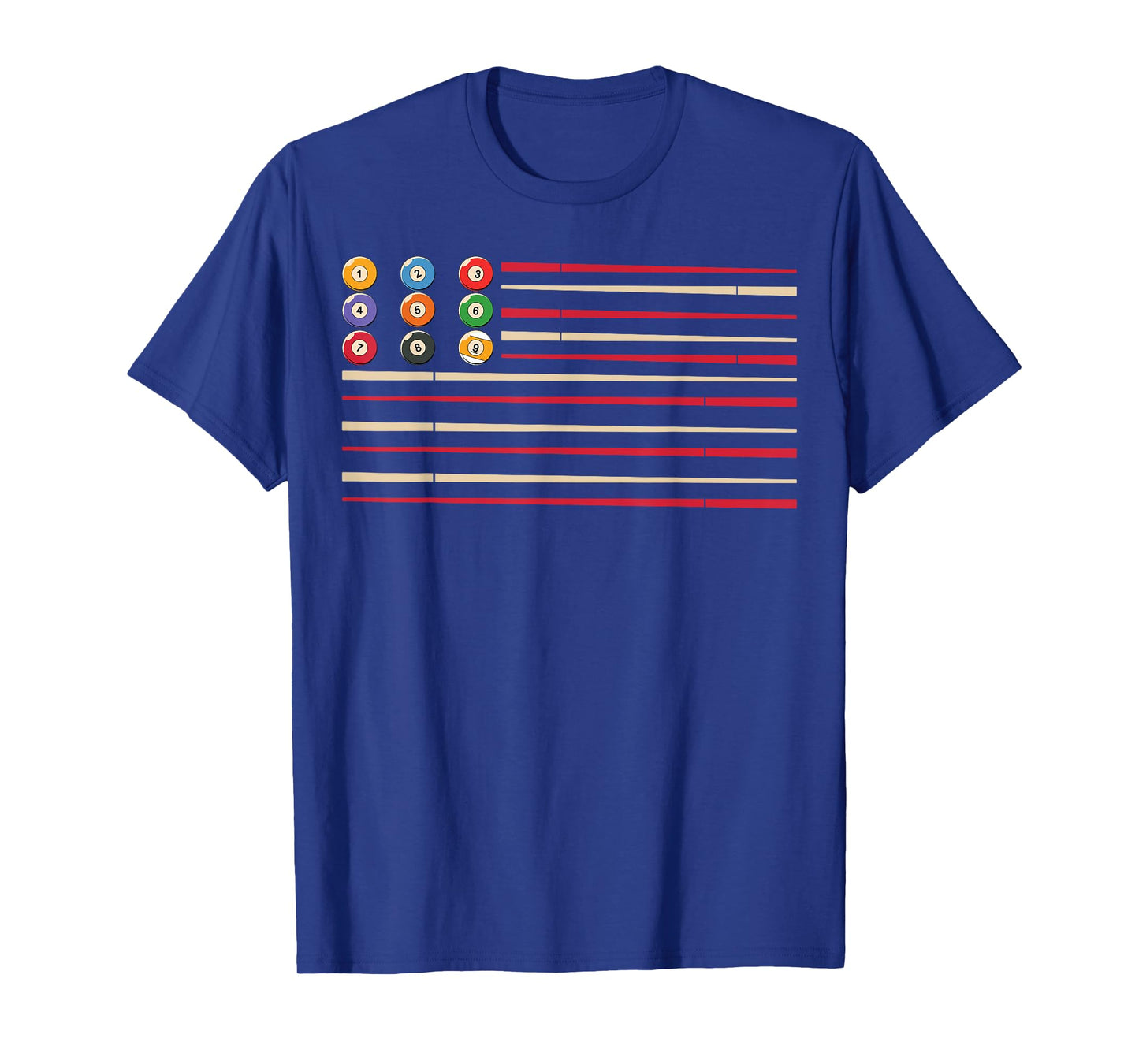 Billiard Player US Flag Pool Snooker T-Shirt
