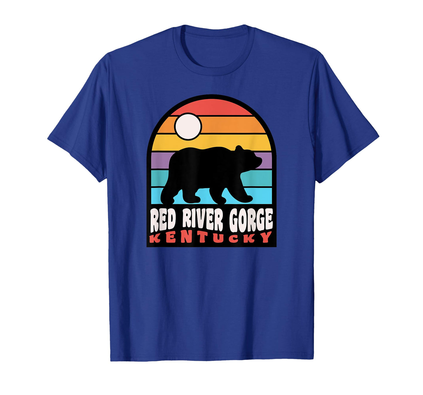 Red River Gorge Kentucky Hiking Bear Badge T-Shirt