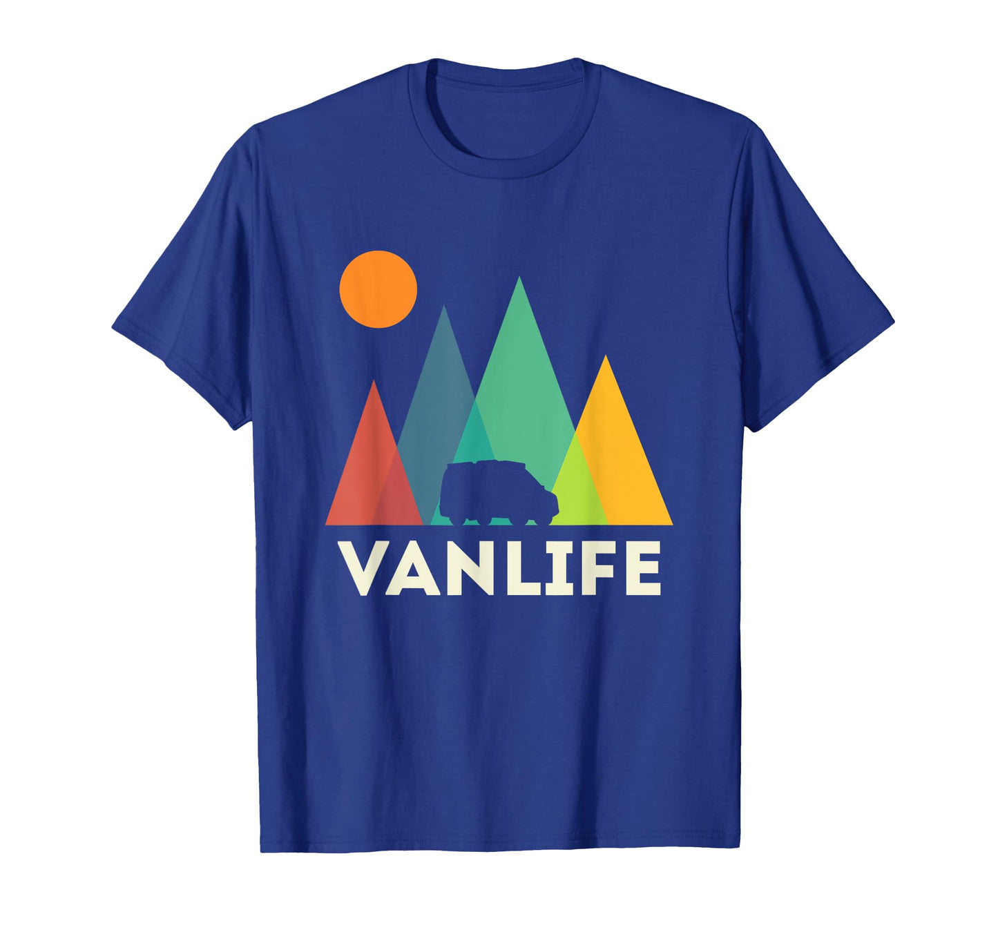 Retro Vintage Van Life Vanlife Camper Camping sunset T-Shirt
