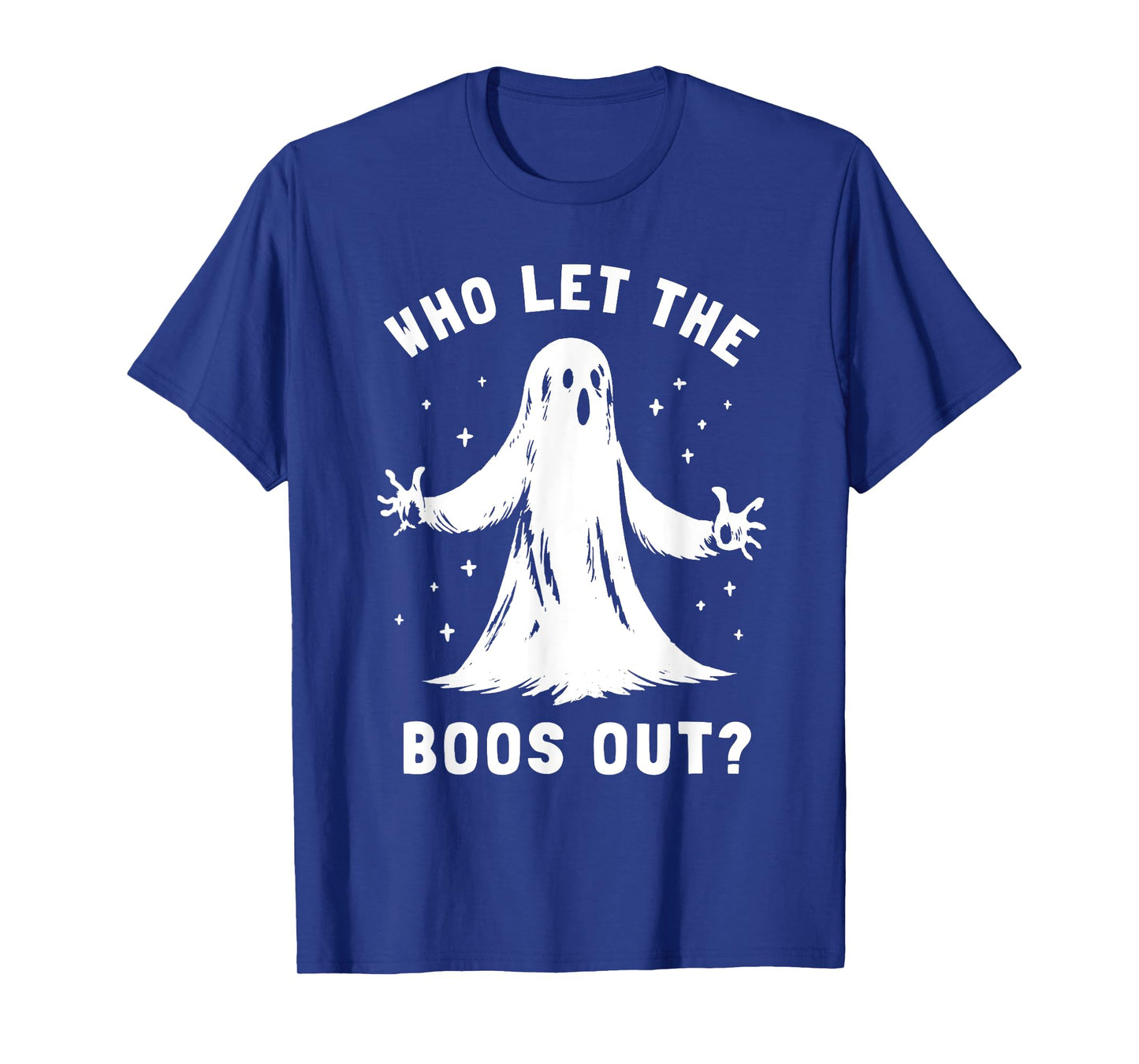 Funny Halloween Ghost Who Let The Boos Out Cute Pun Graphic T-Shirt