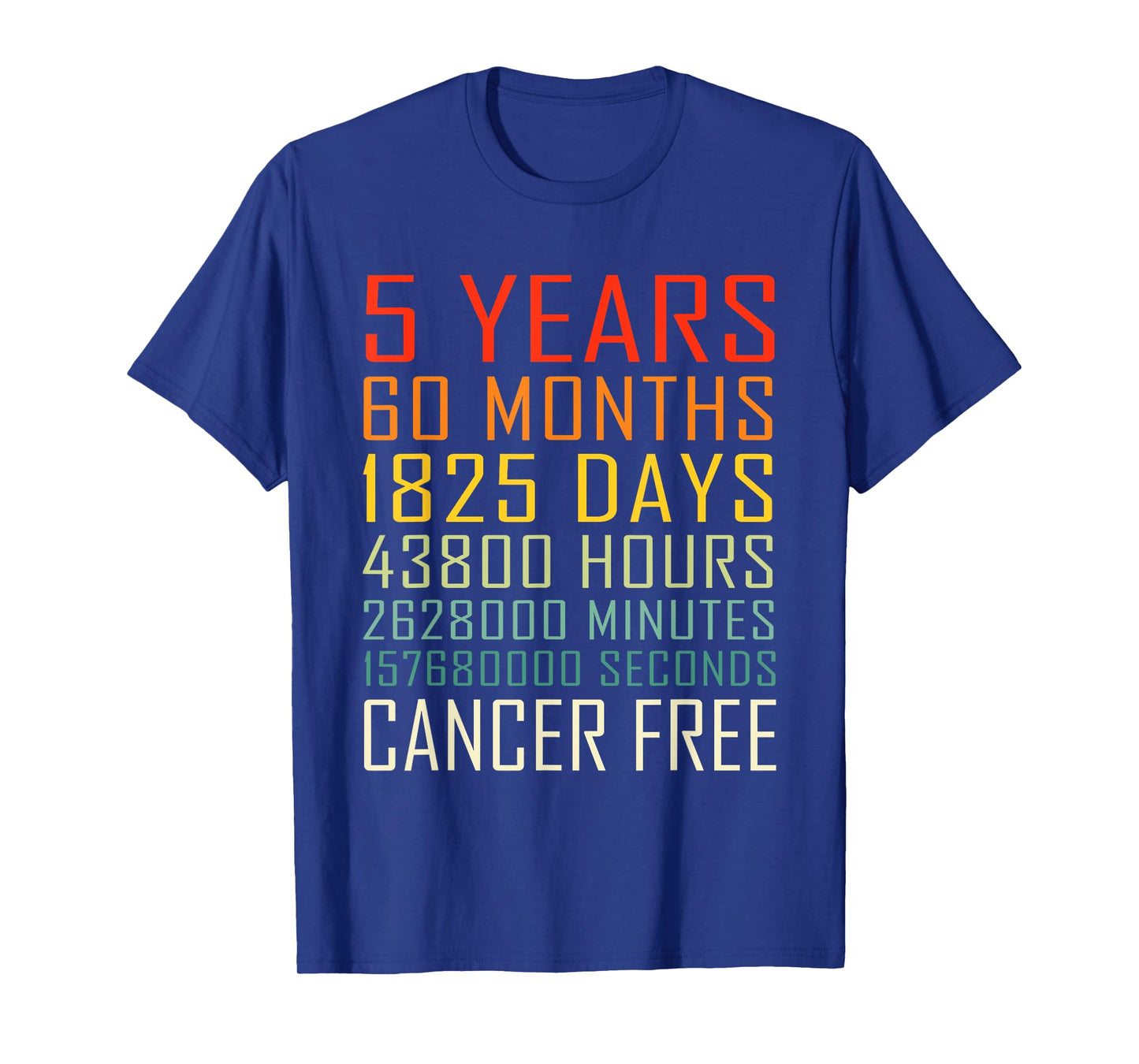 Vintage Cancer Awareness Vintage 5 Years Cancer Free T-Shirt