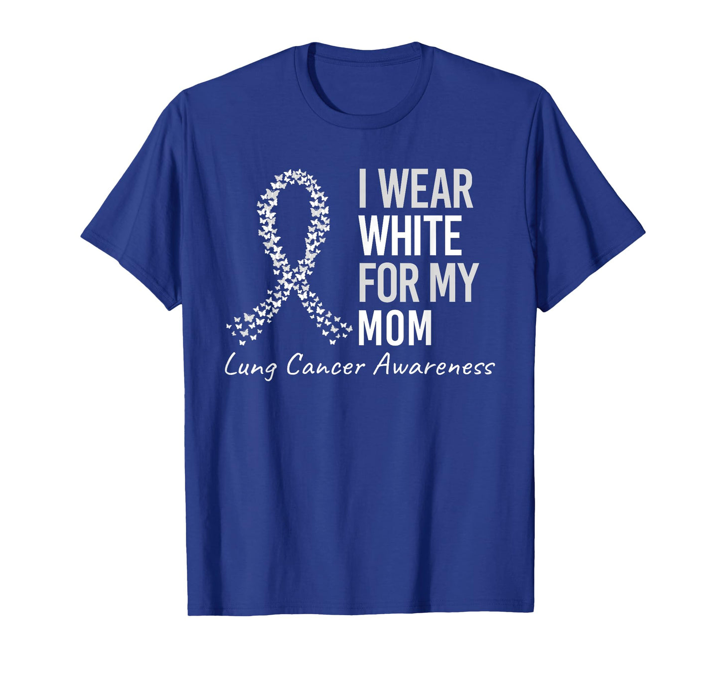 I Wear White For My Aunt Lung Cancer Awareness White Ribbon T-Shirt