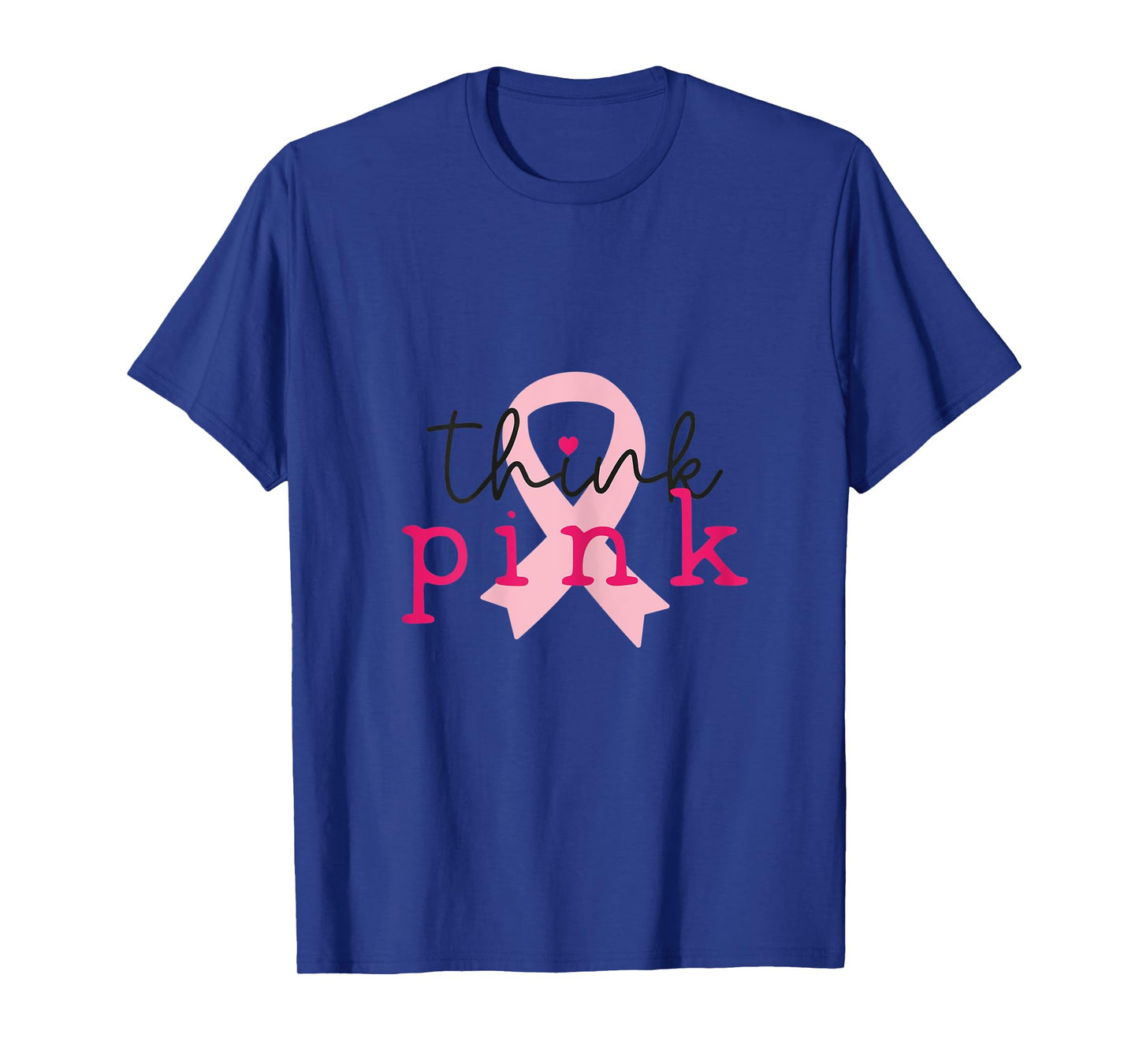 Womens Think Pink October Breast Cancer Awareness T-Shirt