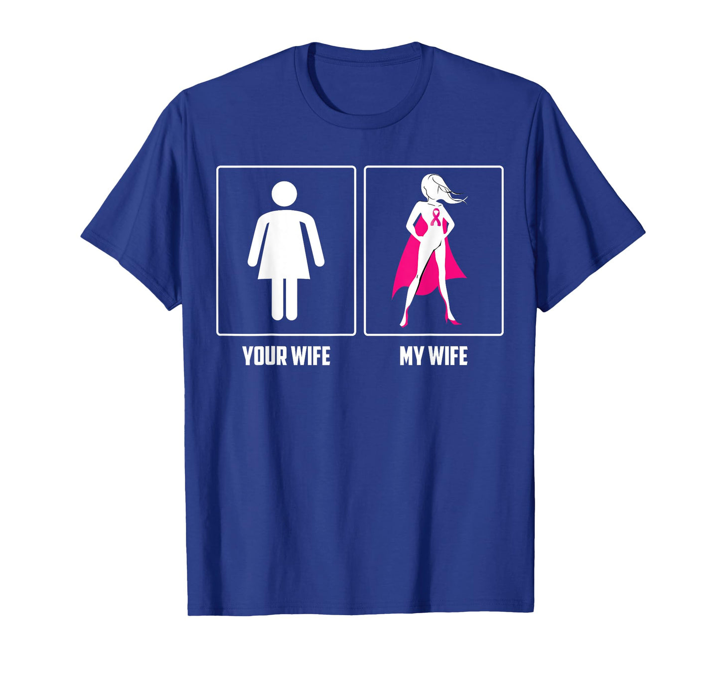MY WIFE BREAST CANCER SURVIVOR SUPERHERO Pink Ribbon Men T-Shirt