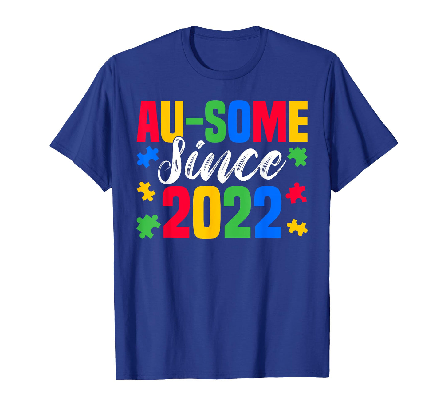 Au-some Since 2022 3 Years Old Autism Awareness Boys Girls T-Shirt