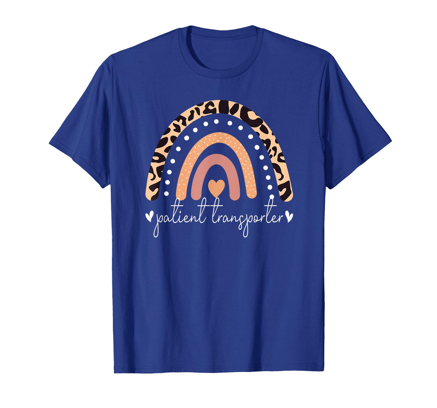 Patient Transporter Leopard Rainbow Nurse T-Shirt