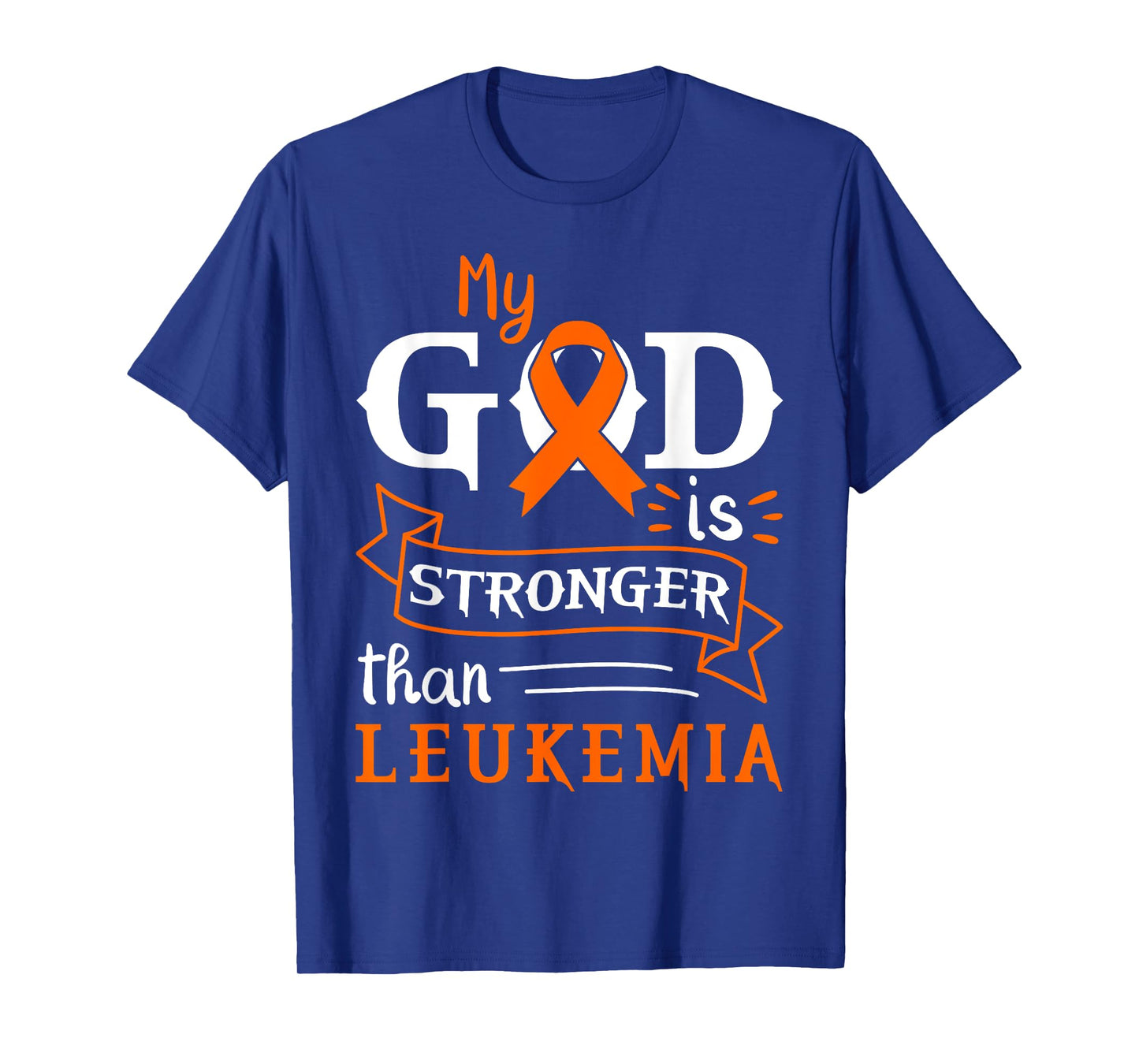 My God Is Stronger Than Leukemia Awareness Heart T-Shirt