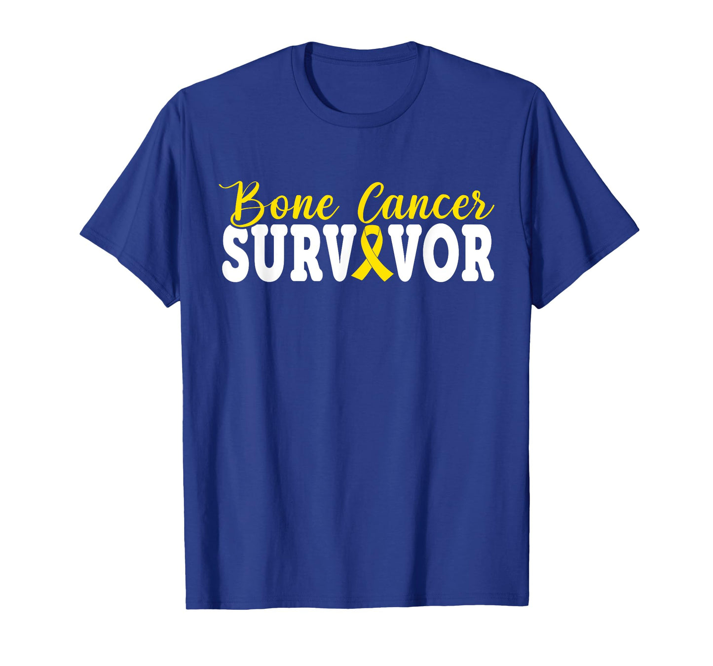 Bone Cancer Survivor Yellow Rebbon Sarcoma Cancer Awareness T-Shirt