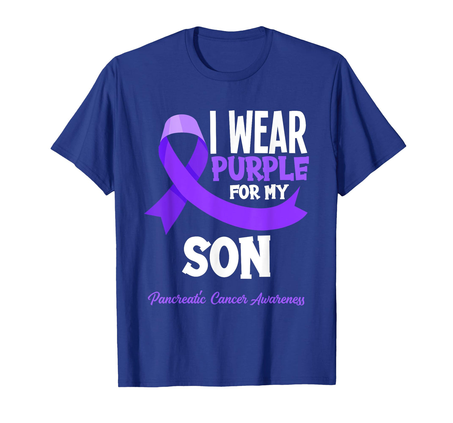 I Wear Purple For My Son Pancreatic Cancer Awareness T-Shirt