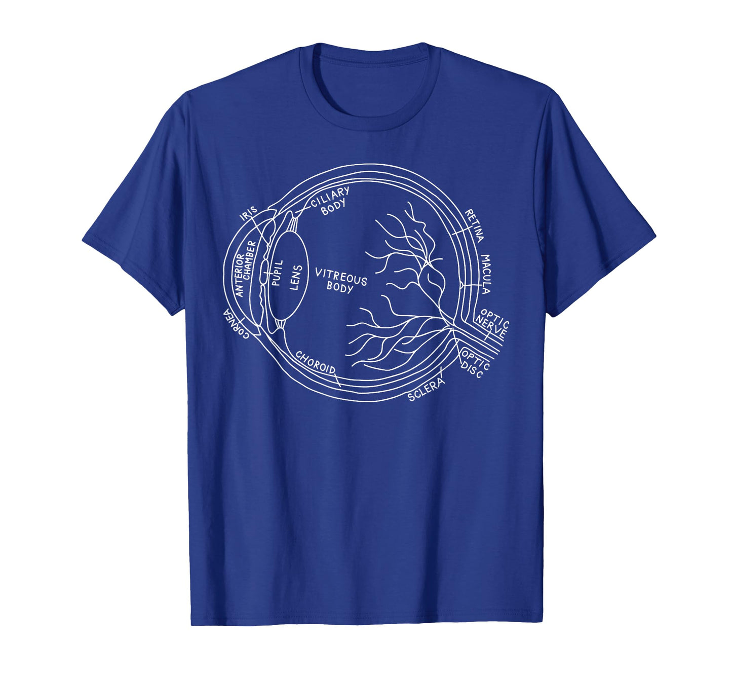 Vintage Eye Anatomy Eyeball Optometrist Ophthalmic Tech T-Shirt