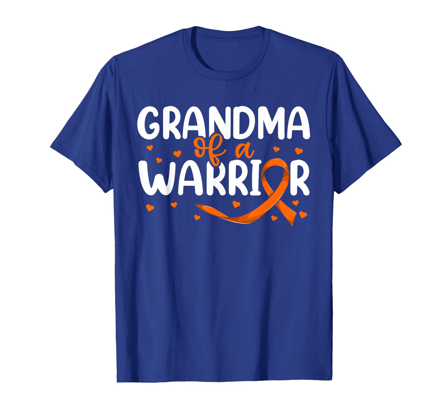 Orange Ribbon Leukemia Grandkids Shirt, Grandma Of A Warrior T-Shirt
