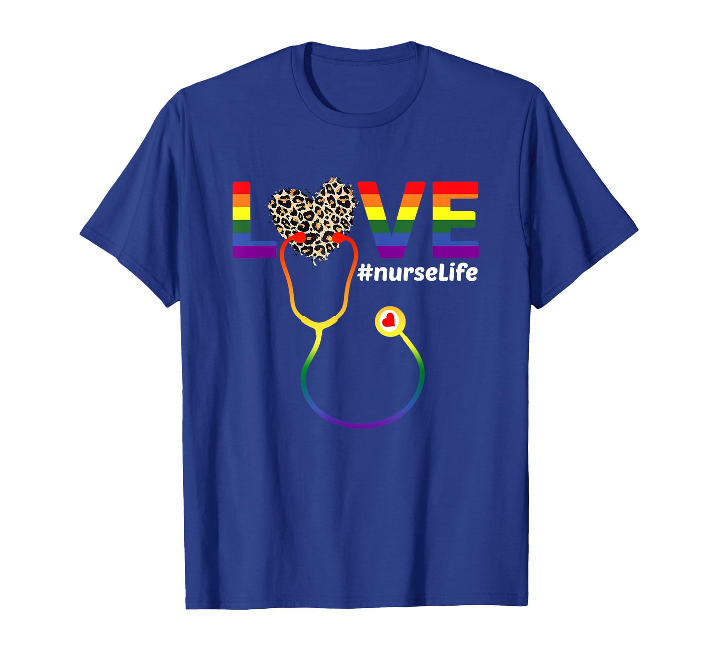Nurse LGBTQ Gay Pride Rainbow Flag Registered Nursing RN T-Shirt