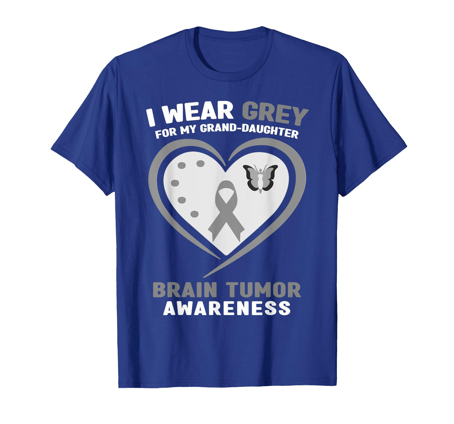 I Wear Gray for My Granddaughter Brain Tumor Awareness T-Shirt