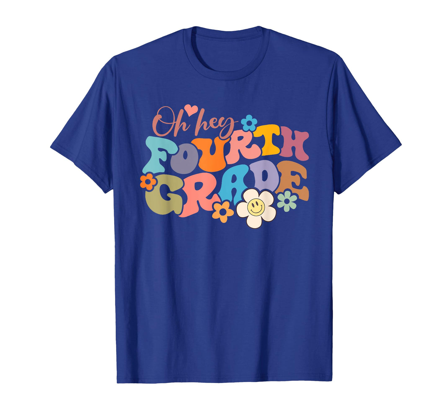 Boho Groovy Back to School Oh Hey Fourth Grade 4th Grade T-Shirt