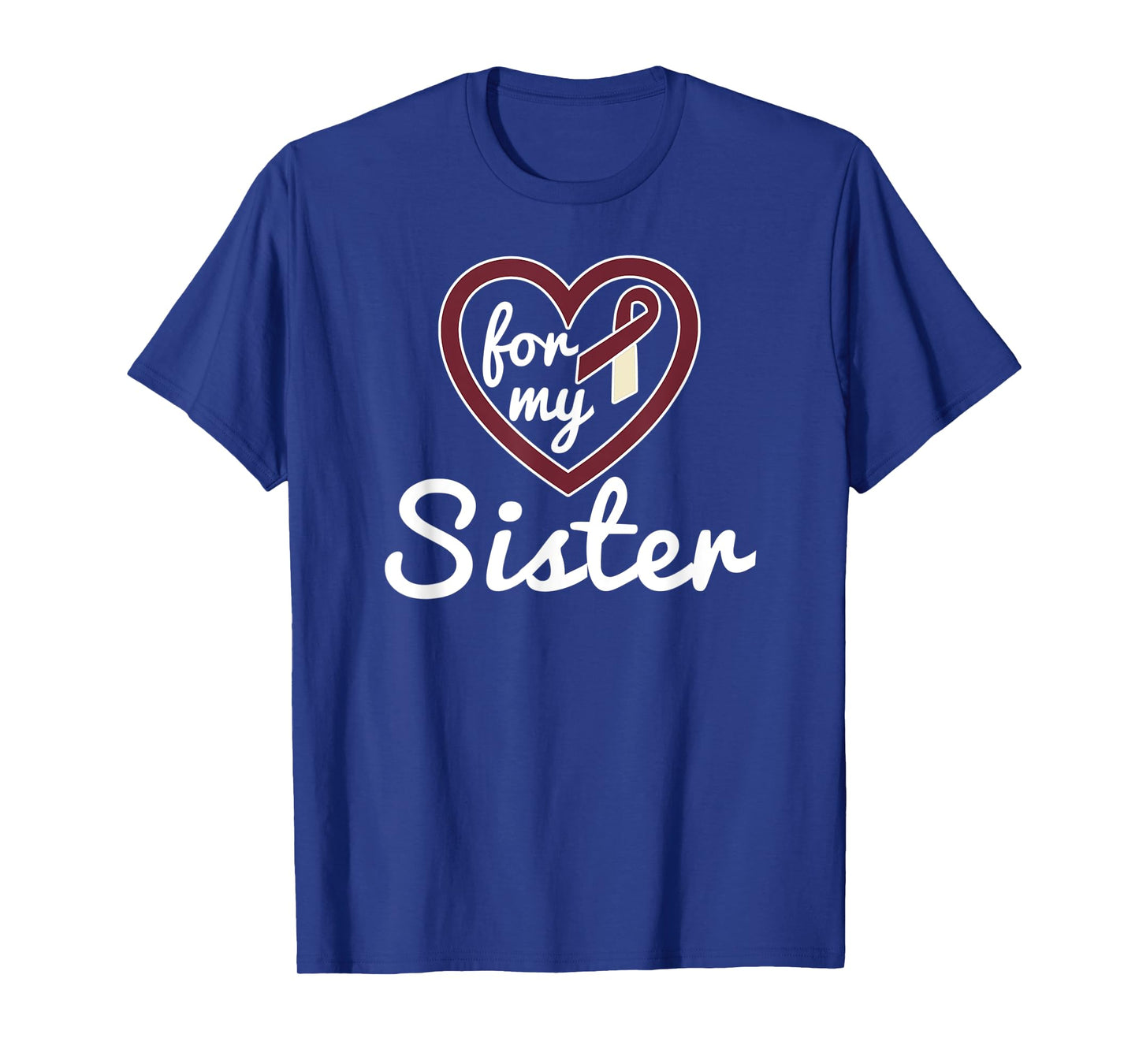 Throat Cancer Shirt Sister Awareness Ribbon TShirt