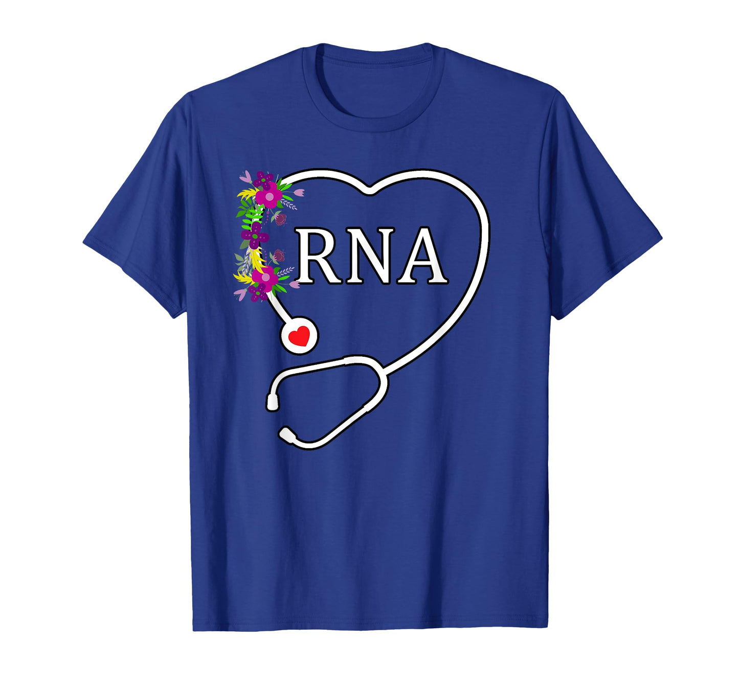 Cute RNA Restorative Nurse Assistant Aide Floral Stethoscope T-Shirt