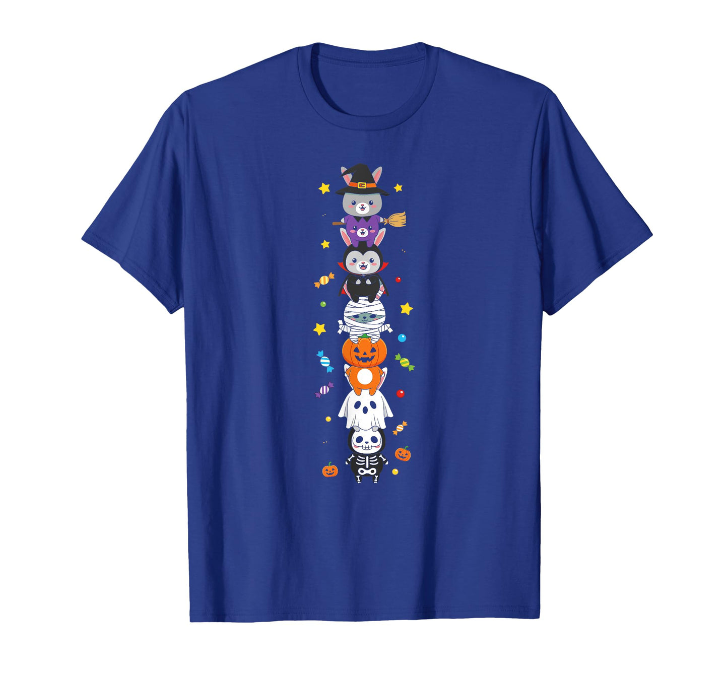 Funny Rabbit Witch Vampire Ghost Halloween Kids Mens Womens T-Shirt