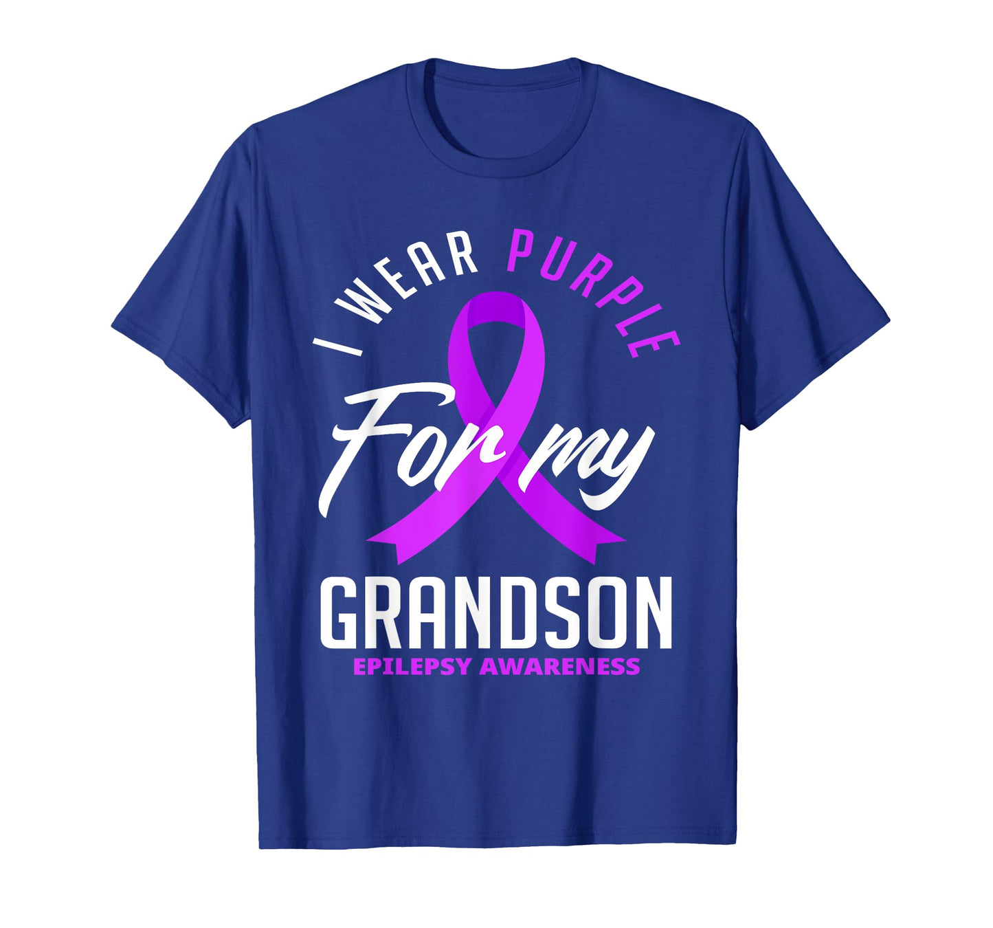 I Wear Purple For My Grandson Epilepsy Awareness T-Shirt