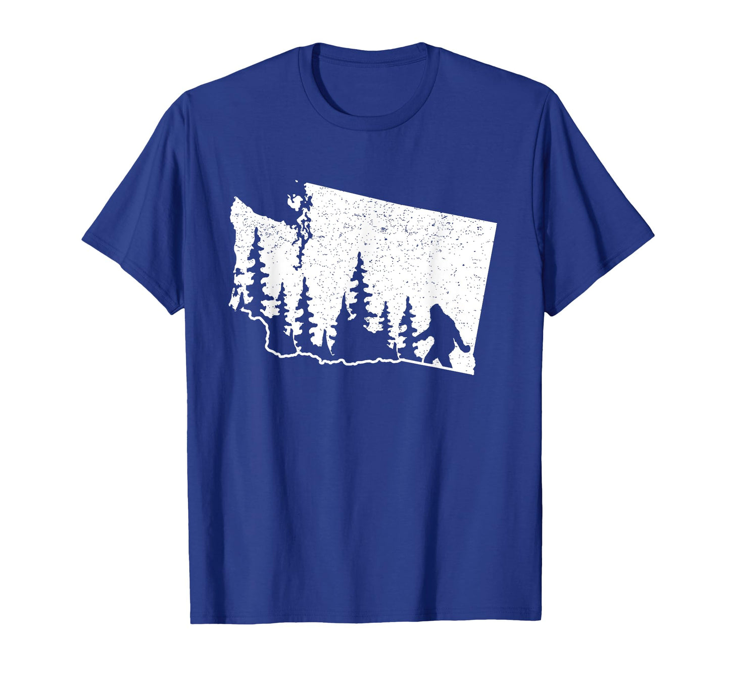 Washington Bigfoot Sasquatch & Trees Silhouette State Pride T-Shirt