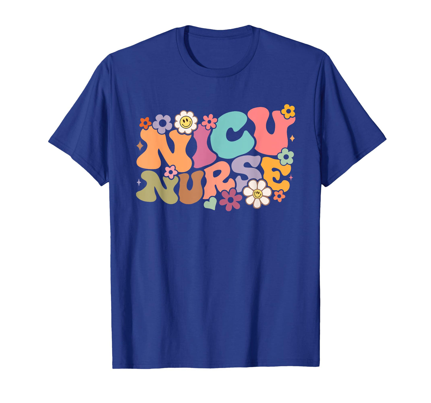 Groovy NICU Nurse ICU Neonatal Team Tiny Humans For Womens T-Shirt