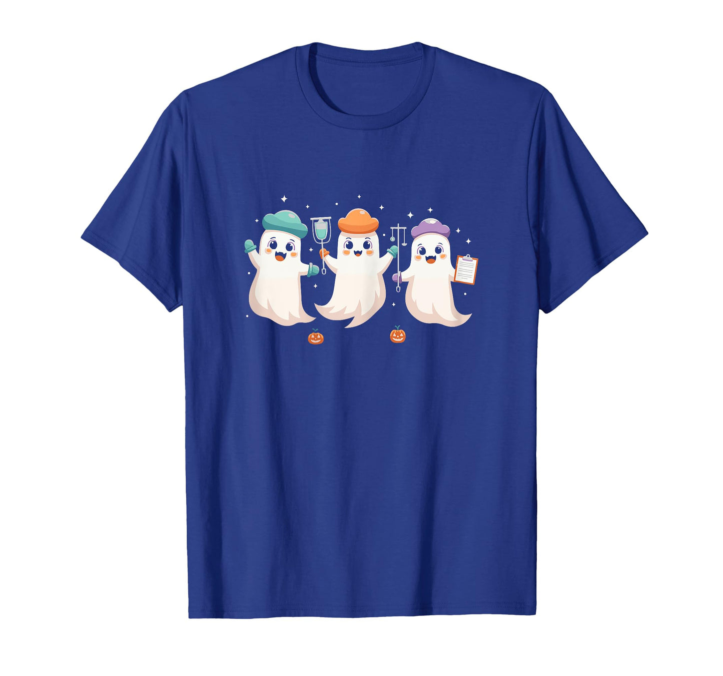 Funny Nurse Ghost Team Halloween Healthcare Crew Costume T-Shirt