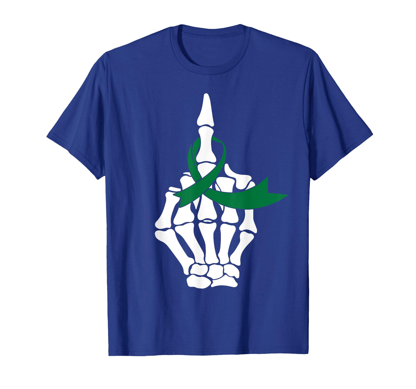 Fuck Liver Cancer Middle Finger Green Ribbon Shirt T-Shirt
