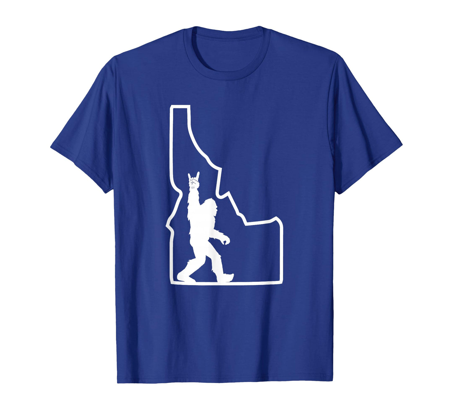 Bigfoot Rock and Roll Silhouette State of Idaho Sasquatch T-Shirt