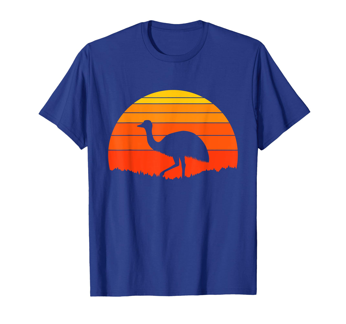 Emu Retro Sunset Nature Wildlife Animal Lover T-Shirt