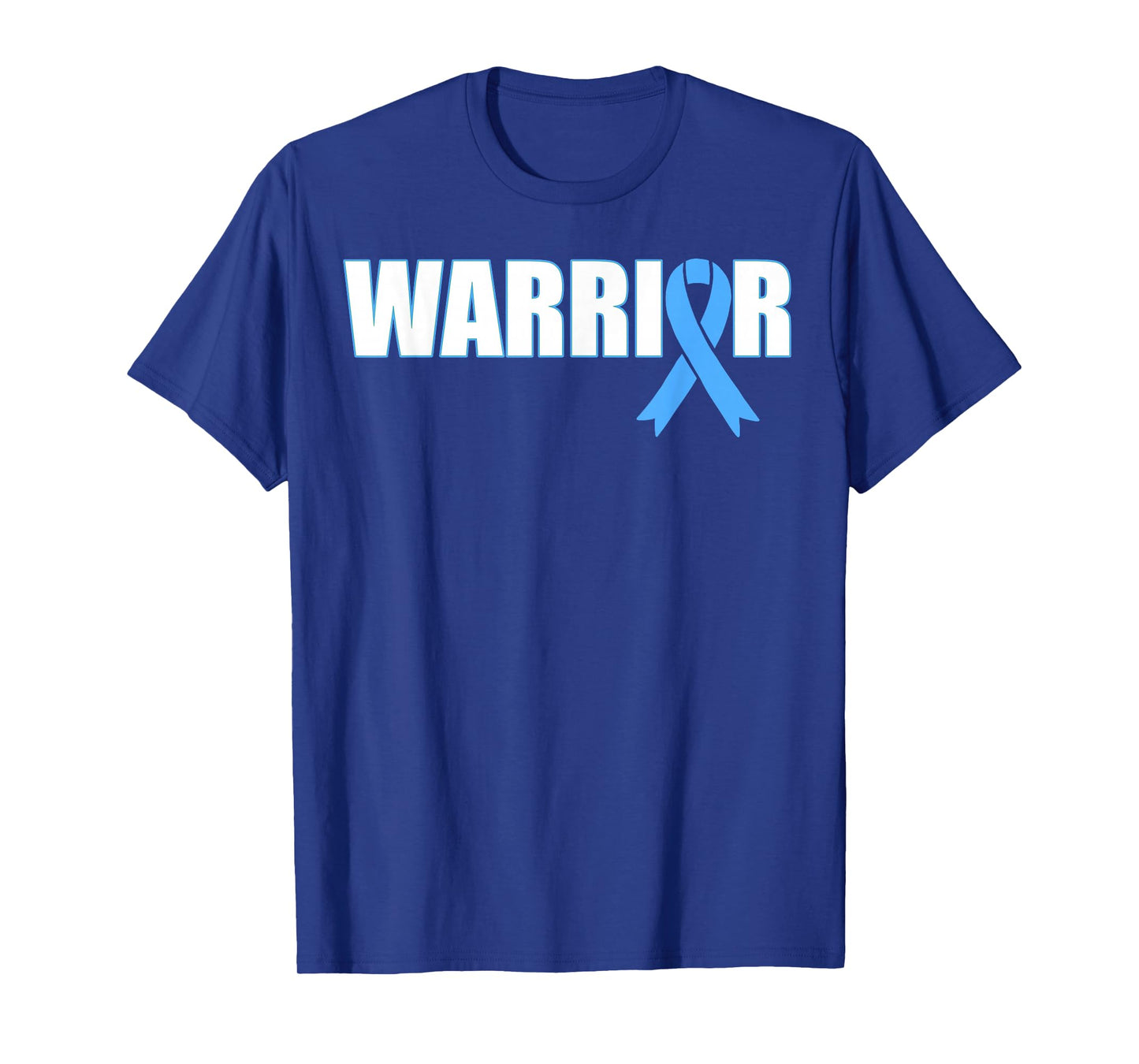 Prostate Cancer Warrior T-Shirt - Light Blue Ribbon for Men T-Shirt