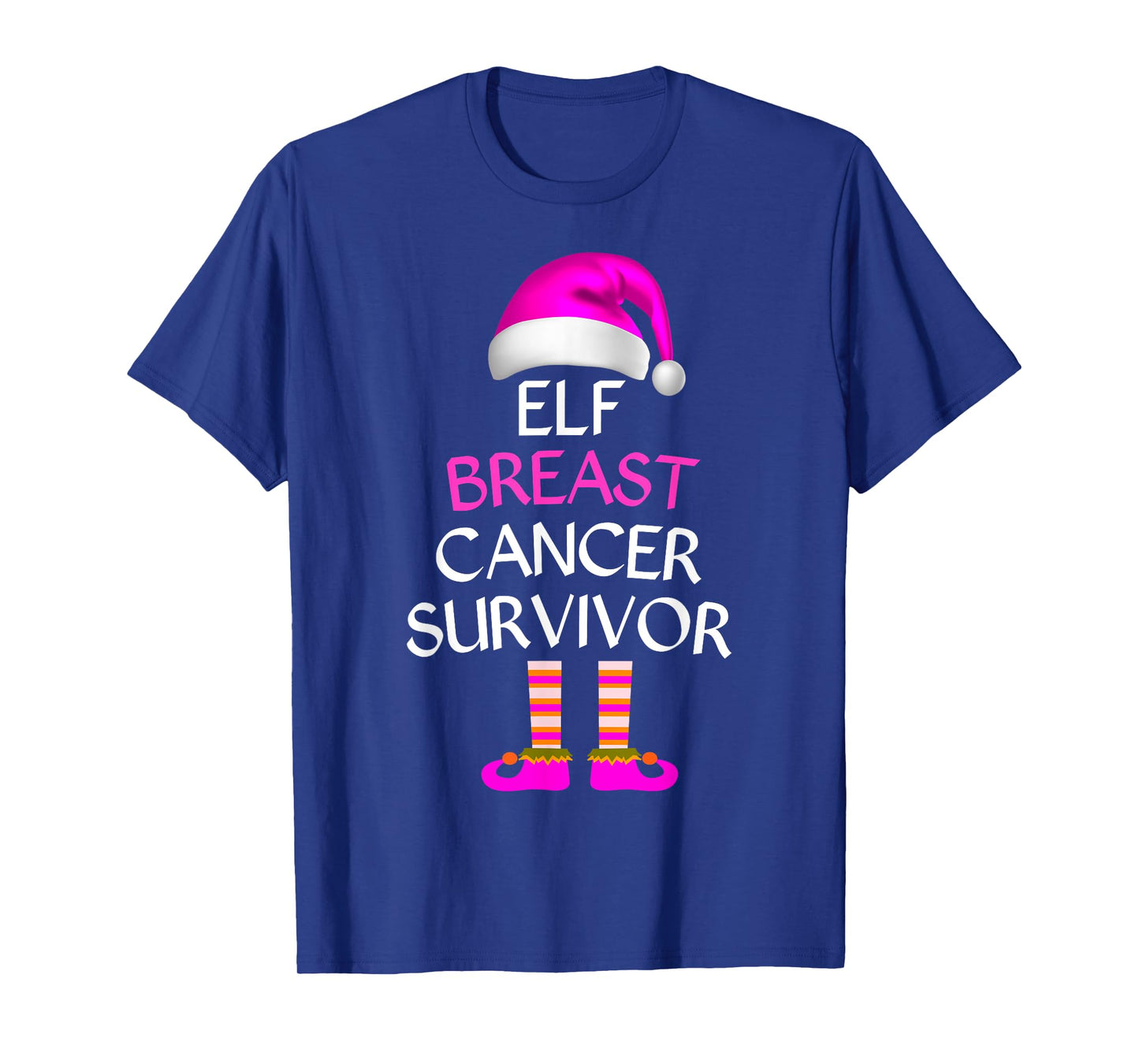 Survivor Breast Cancer Awareness Elf Breast Cancer Awareness T-Shirt