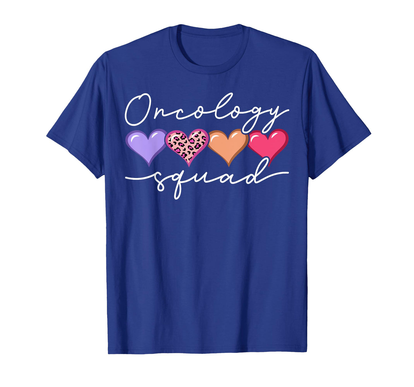 Oncology Squad Oncologist Oncology Nurse Heart Leopard T-Shirt