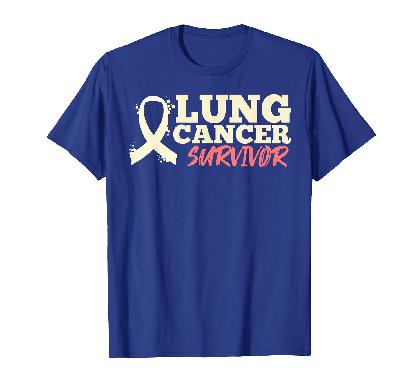 Lung Cancer White Ribbon Awareness Fighter Hope Signs T-Shirt