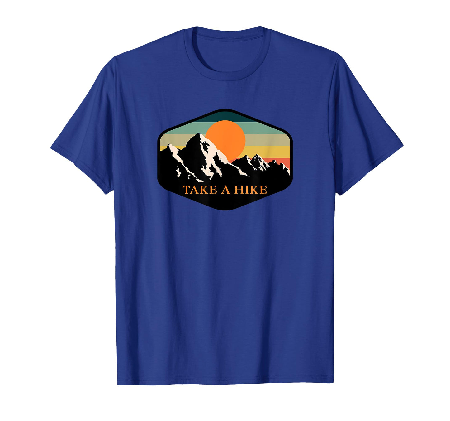 OUTDOOR ADVENTURES BY ESI IMAGES TAKE A HIKE RETRO VINTAGE UNISEX-ADULT HIKING T-SHIRT - BLACK - S