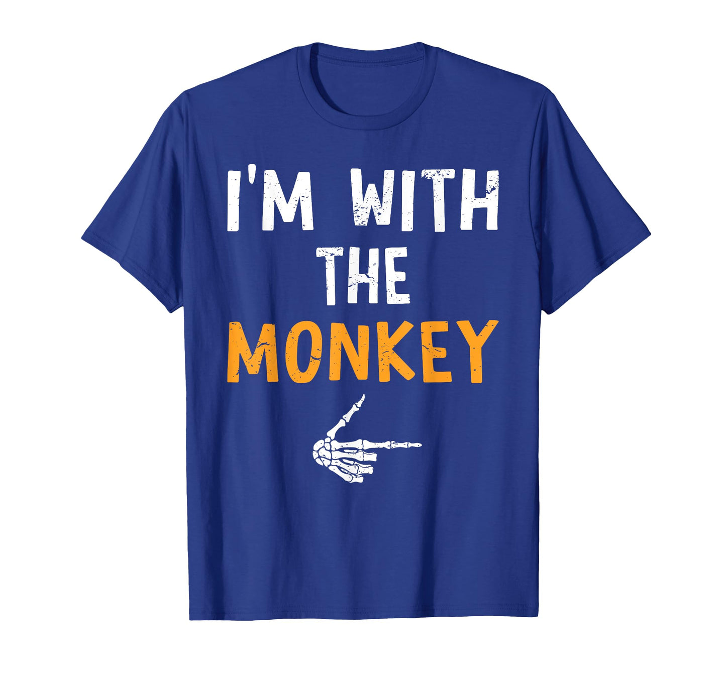 I'm with The Monkey Costume Halloween Matching Couple T-Shirt