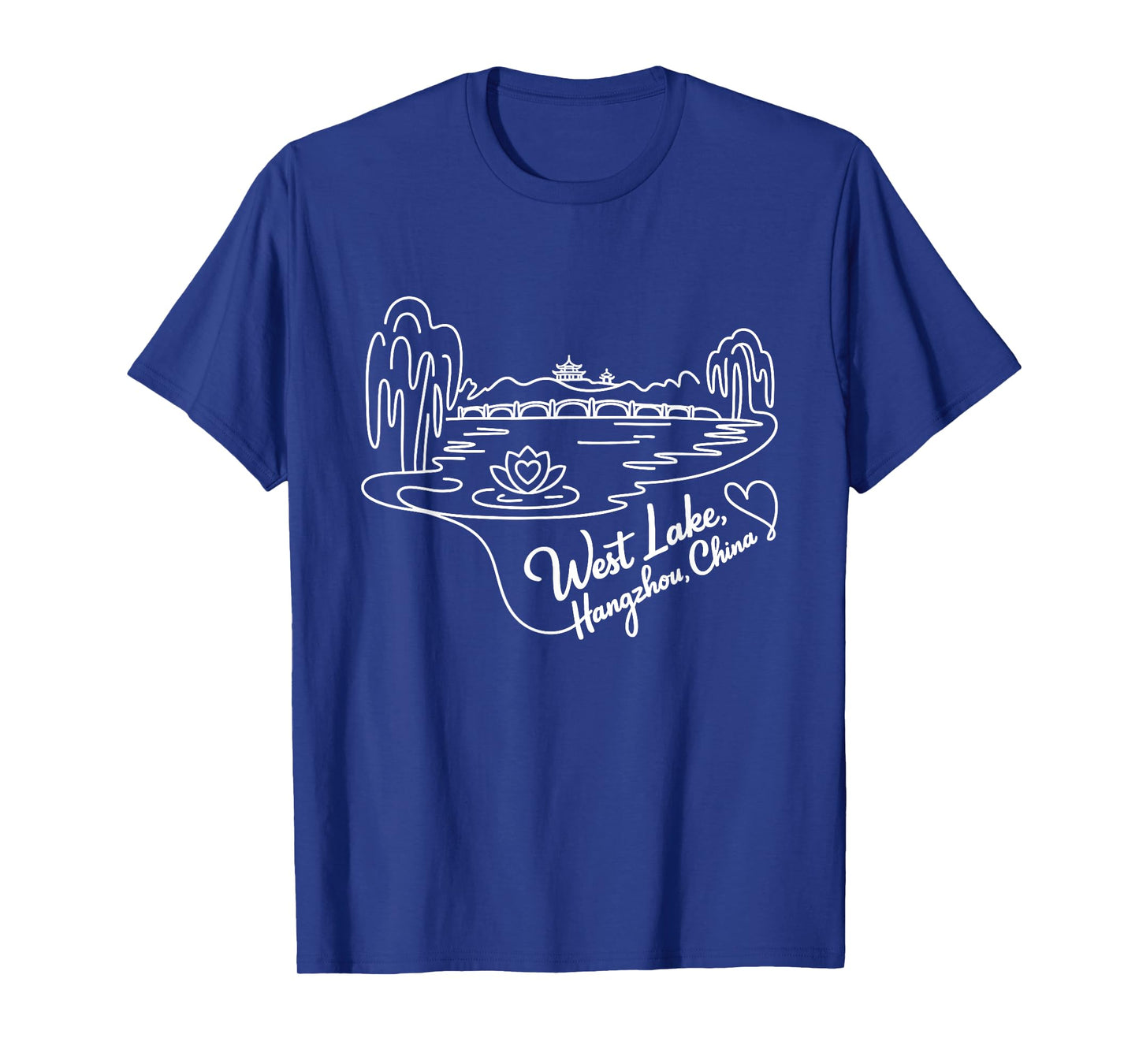 West Lake, Hangzhou, China Signature Heart Art Souvenir T-Shirt