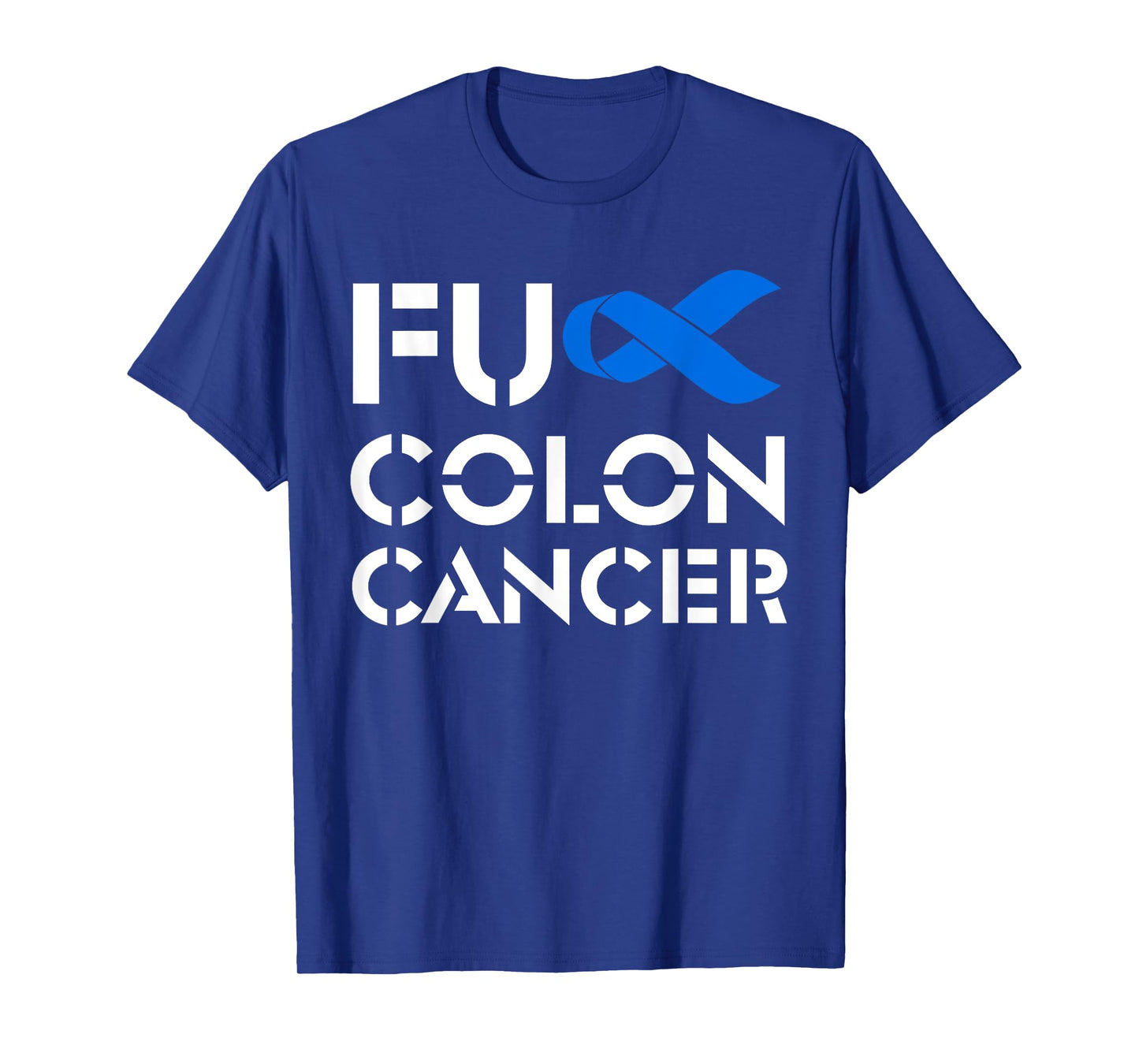 Fuck Colon Cancer American Flag Awareness Survivor T-Shirt