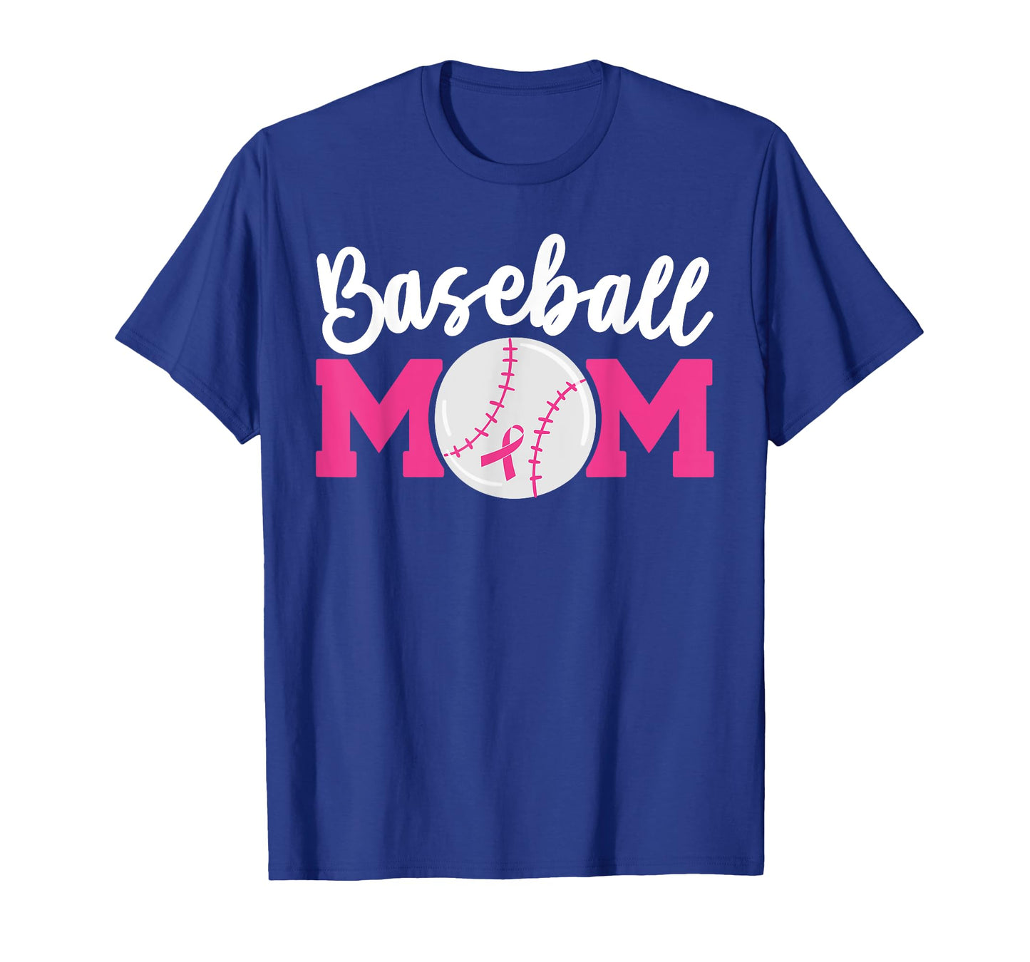 Baseball Mom Pink Ribbon Breast Cancer Awareness Fighters T-Shirt
